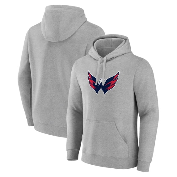 Men's Gray Washington Capitals Style Pullover Hoodie