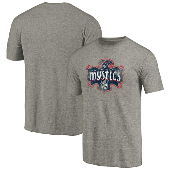 Men's Gray Washington Mystics Distressed Team Tri-Blend T-Shirt
