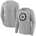 thumbnail image 1 of Men's Gray Winnipeg Jets Primary Logo Team Long Sleeve T-Shirt, 1 of 3