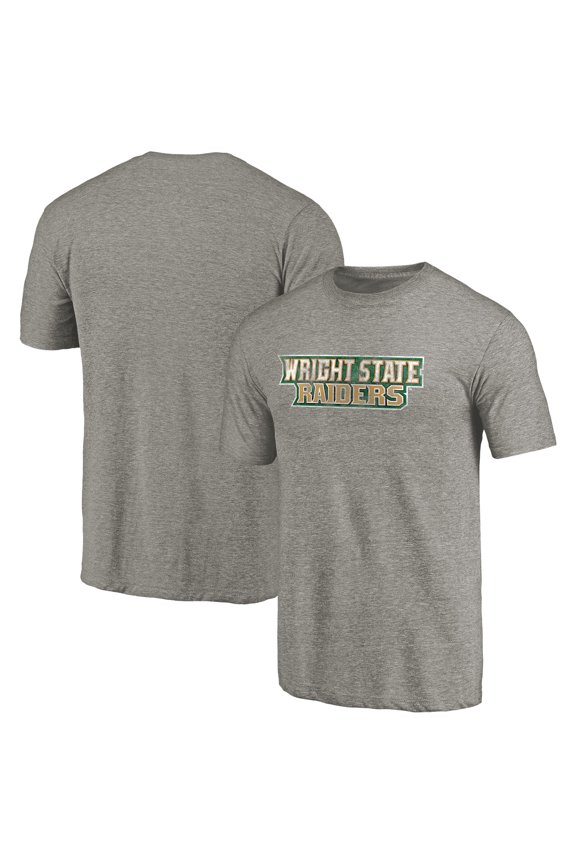 Men's Gray Wright State Raiders Classic Wordmark Tri-Blend T-Shirt