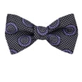 thumbnail image 1 of Men's Gray and Silver Silk Self Tie Bowtie Tie Yourself Bow Ties, 1 of 3