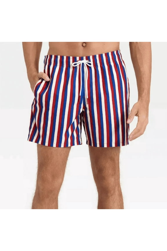 Men's Great American Summer Striped Swim Trunks 6" Inseam Size XXL Goodfellow & Co