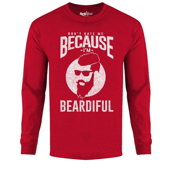 Men's Greatest Beard Long Sleeve Shirt - Because I'm BEARDIFUL