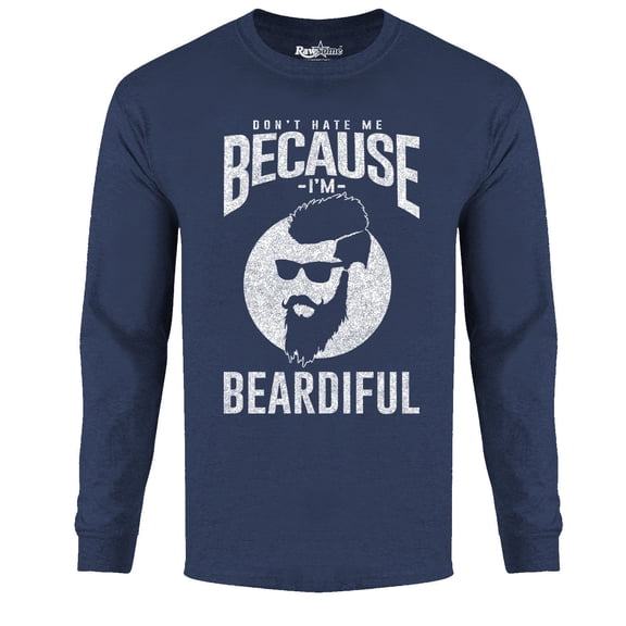 Men's Greatest Beard Long Sleeve Shirt - Because I'm BEARDIFUL