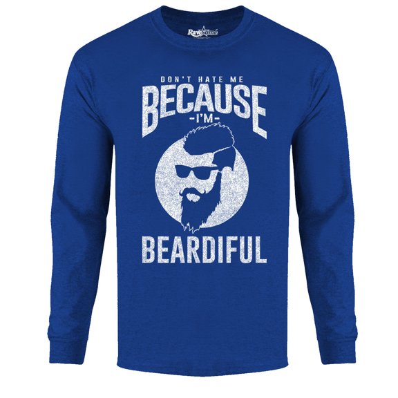 Men's Greatest Beard Long Sleeve Shirt - Because I'm BEARDIFUL