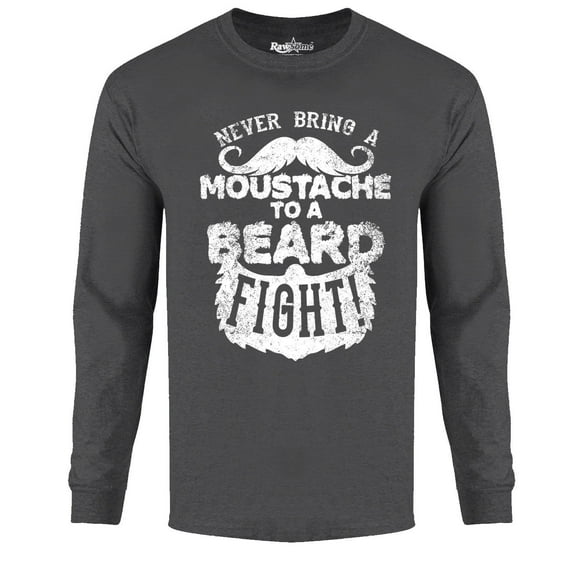 Men's Greatest Beard Long Sleeve Shirt - Never Bring a Moustache to a Beard Fight
