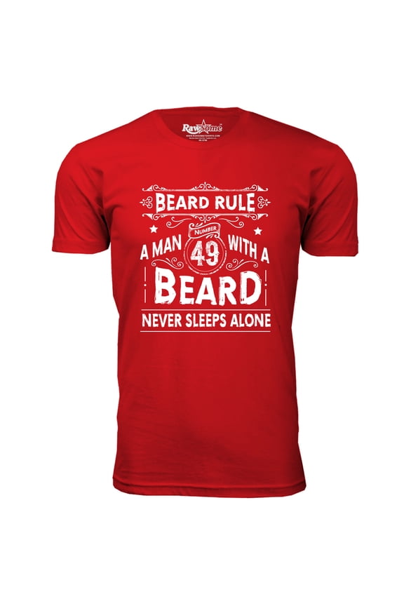 Men's Greatest Beard T-Shirt - Beard Rule A Man 49 With A Beard