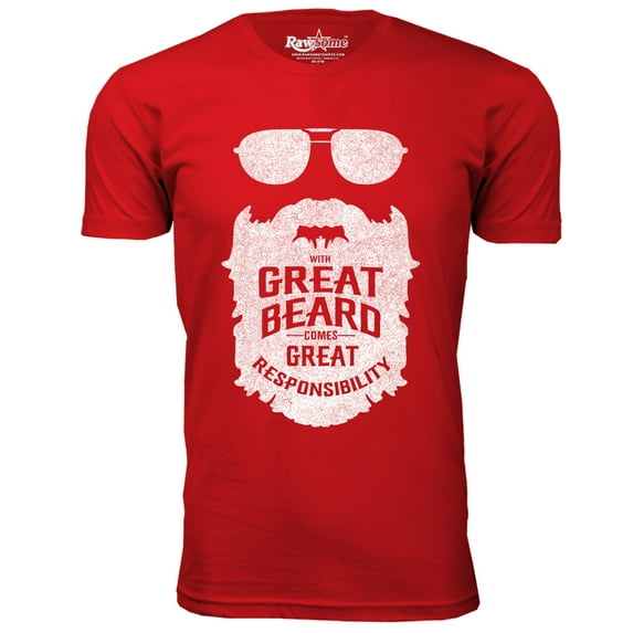 Men's Greatest Beard T-Shirt - Great Beard Comes Great Responsibility