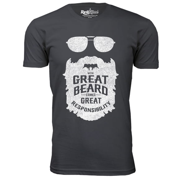 Men's Greatest Beard T-Shirt - Great Beard Comes Great Responsibility