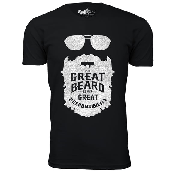 Men's Greatest Beard T-Shirt - Great Beard Comes Great Responsibility