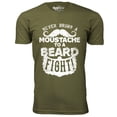 thumbnail image 1 of Men's Greatest Beard T-Shirt - Never Bring a Moustache to a Beard Fight, 1 of 2