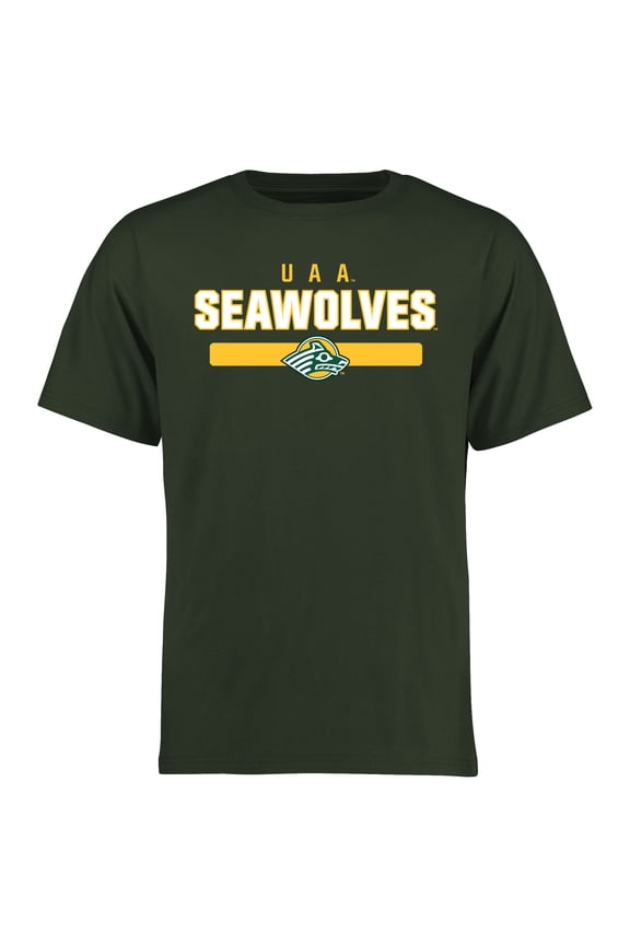 Men's Green Alaska Anchorage Seawolves Team Strong T-Shirt