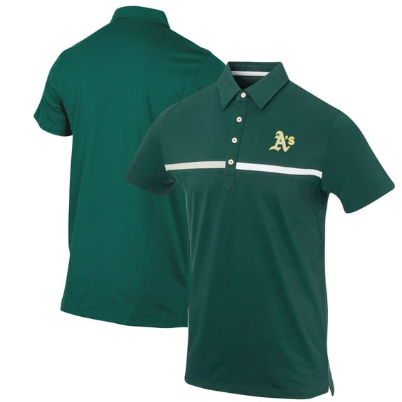 Men's Green Athletics Color Blocked Stretch Polo