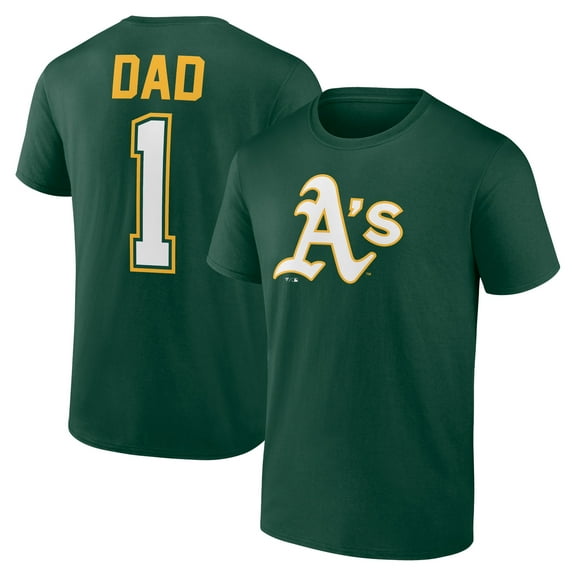 Men's Green Athletics Father's Day #1 Dad T-Shirt
