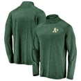 thumbnail image 1 of Men's Green Athletics Iconic Striated Primary Logo Raglan Quarter-Zip Pullover Jacket, 1 of 3
