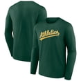 thumbnail image 1 of Men's Green Athletics Wordmark Long Sleeve T-Shirt, 1 of 3
