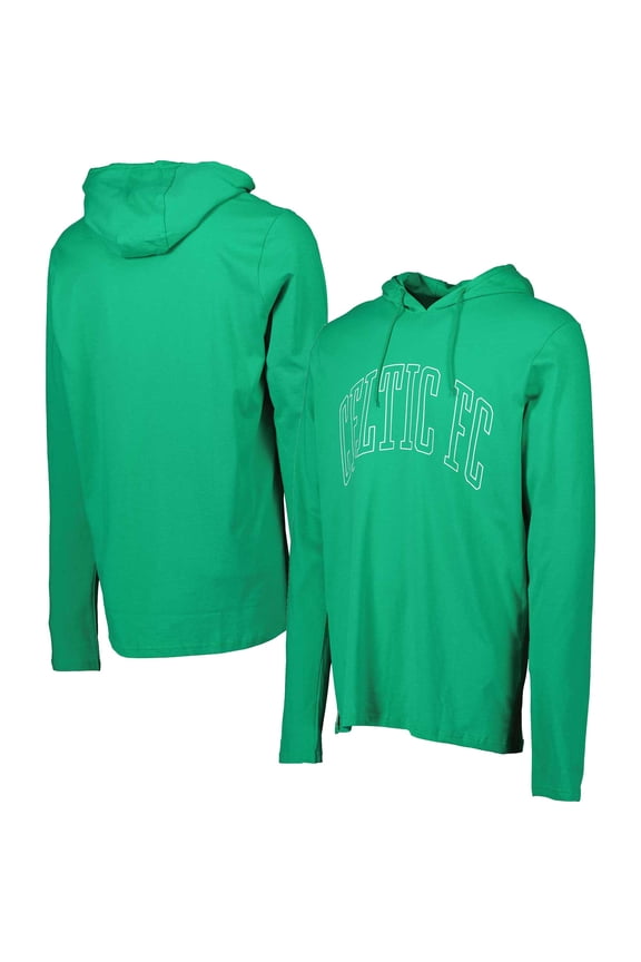 Men's Green Celtic Long Sleeve Hoodie T-Shirt