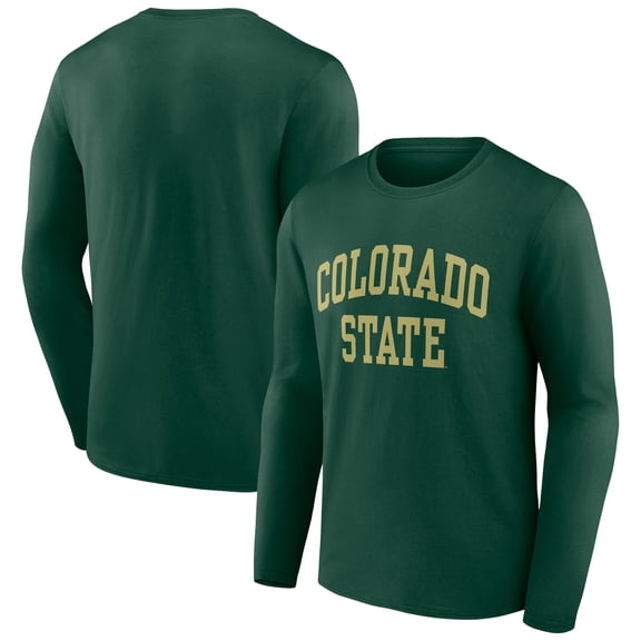 Men's Green Colorado State Rams Basic Arch Long Sleeve T-Shirt