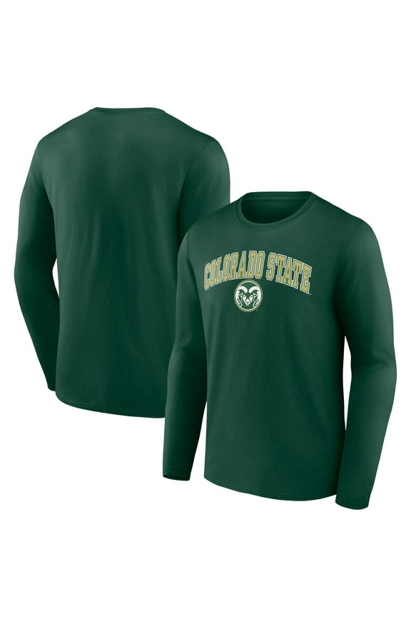 Men's Green Colorado State Rams Campus Long Sleeve T-Shirt