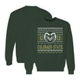thumbnail image 1 of Men's  Green Colorado State Rams Holiday Fleece Crewneck Sweatshirt, 1 of 3