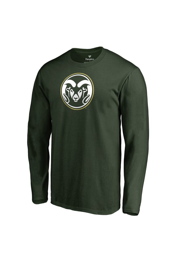 Men's Green Colorado State Rams Primary Team Logo Long Sleeve T-Shirt