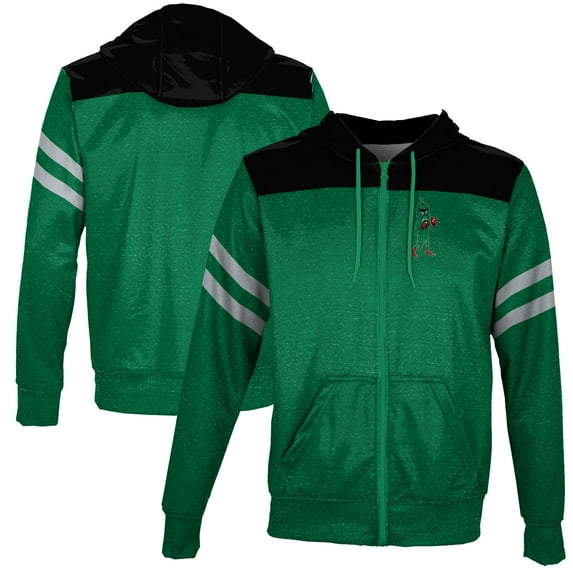 Men's Green Delta State Statesmen Full-Zip Hoodie