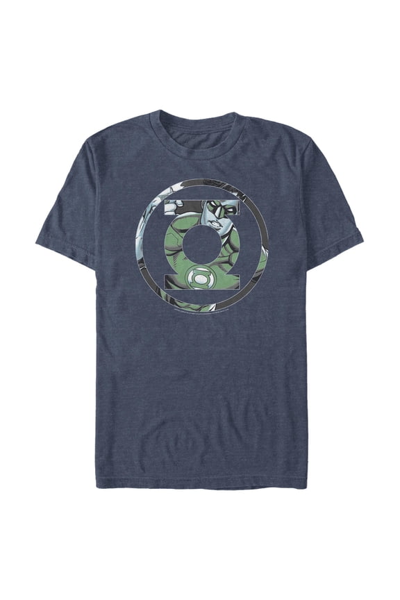 Men's Green Lantern Green Filled Logo Graphic T-Shirt