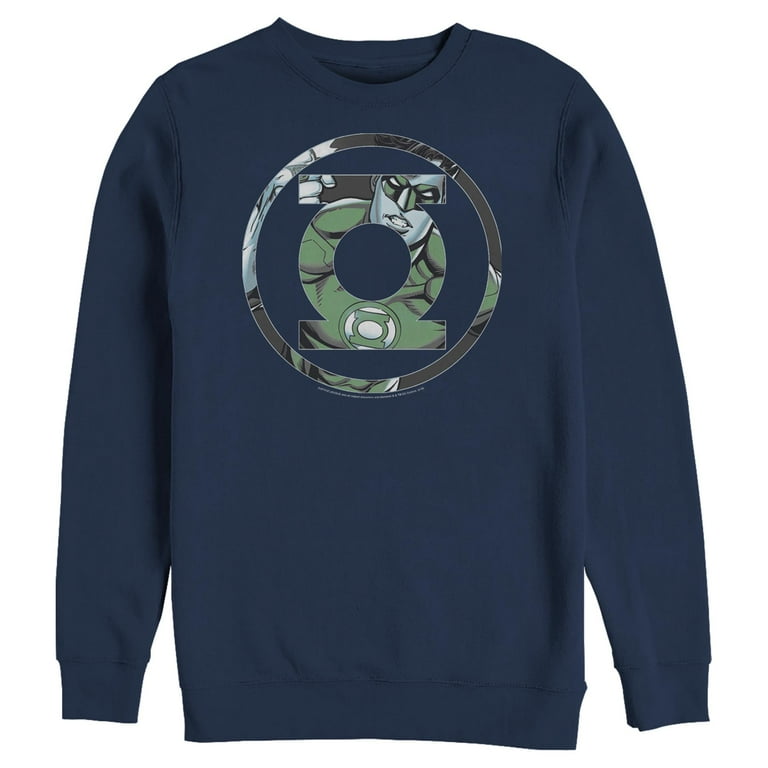 Men s Green Lantern Green Filled Logo Sweatshirt Walmart