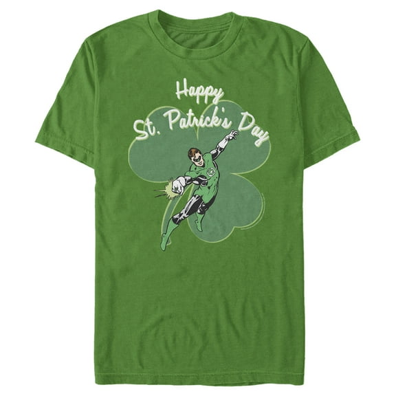 Men's Green Lantern Happy St. Patrick's Day  Graphic Tee Kelly Green 3X Large