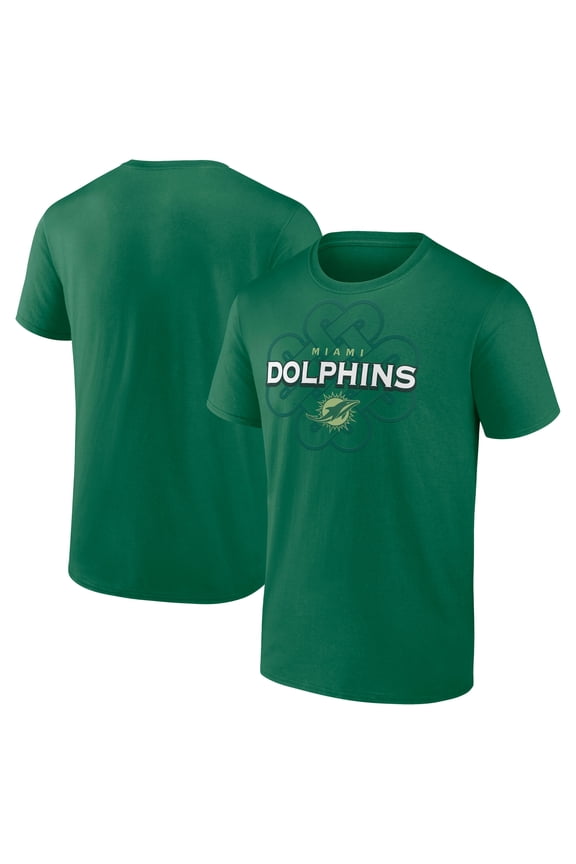 Men's Green Miami Dolphins Celtic Luck T-Shirt