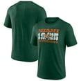 thumbnail image 1 of Men's Green Miami Hurricanes Established Tri-Blend T-Shirt, 1 of 3