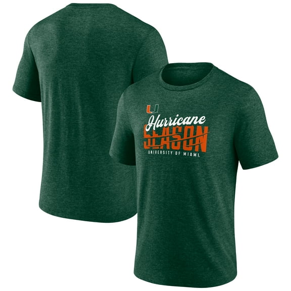 Men's Green Miami Hurricanes Old School Cool Tri-Blend T-Shirt