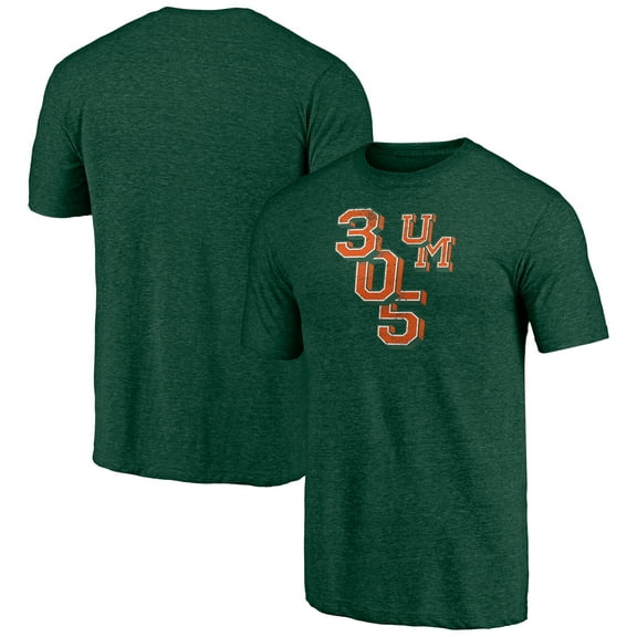 Men's Green Miami Hurricanes Rally Tri-Blend T-Shirt