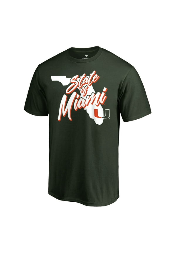 Men's Green Miami Hurricanes State of Miami T-Shirt