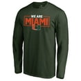 thumbnail image 1 of Men's Green Miami Hurricanes We Are Icon Long Sleeve T-Shirt, 1 of 3