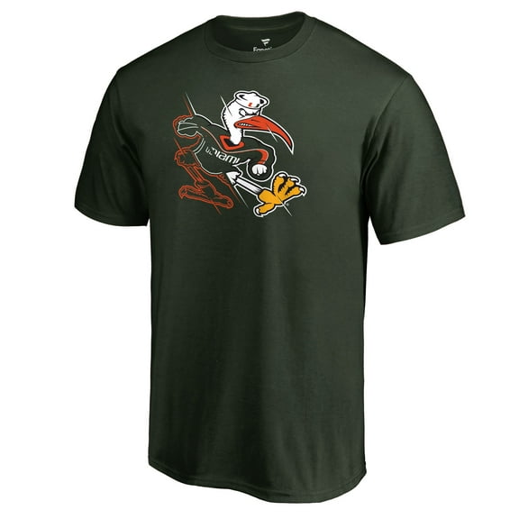 Men's Green Miami Hurricanes X Ray T-Shirt