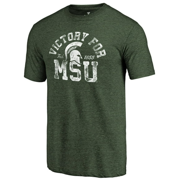 Men's Green Michigan State Spartans Hometown Collection Victory MSU Tri-Blend T-Shirt