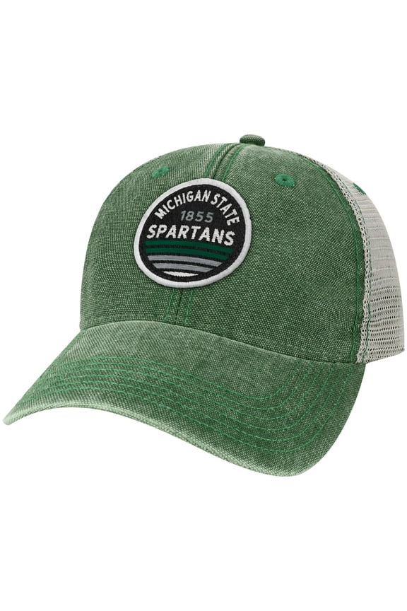 Men's Green Michigan State Spartans Sunset Dashboard Trucker Snapback Hat