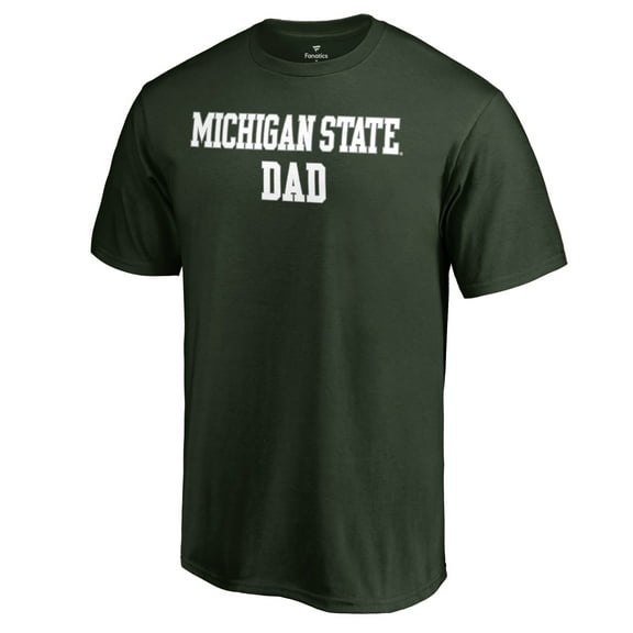Men's Green Michigan State Spartans Team Dad Crewneck T-Shirt