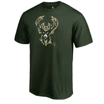 Men's Green Milwaukee Bucks Splatter Logo T-Shirt