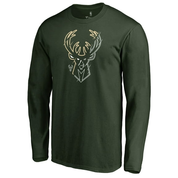 Men's Green Milwaukee Bucks X-Ray Long Sleeve T-Shirt