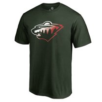 Men's Green Minnesota Wild Gradient Logo T-Shirt