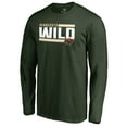 thumbnail image 1 of Men's Green Minnesota Wild Iconic Collection On Side Stripe Long Sleeve T-Shirt, 1 of 3