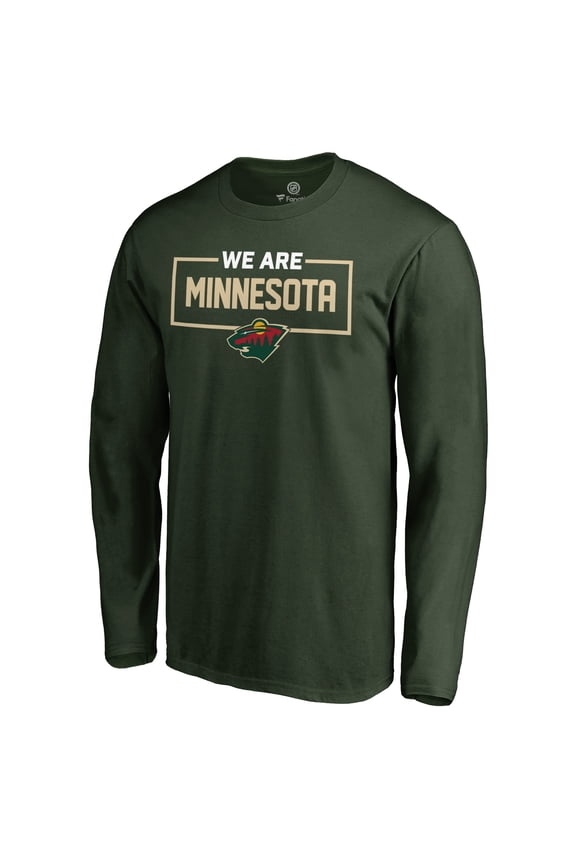 Men's Green Minnesota Wild Iconic Collection We Are Long Sleeve T-Shirt