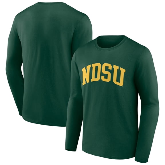 Men's Green NDSU Bison Basic Arch Long Sleeve T-Shirt