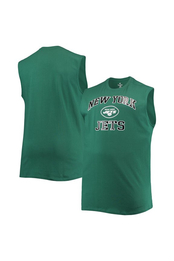Men's Green New York Jets Big & Tall Muscle Tank Top