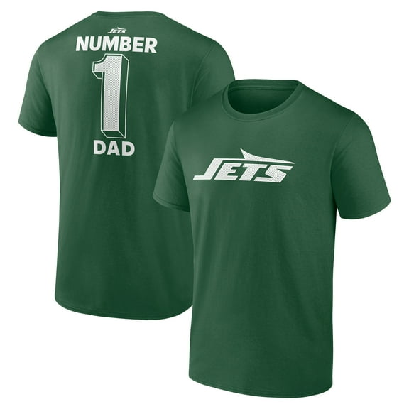 Men's Green New York Jets #1 Dad Jersey T-Shirt
