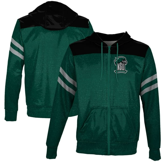Men's Green Northeastern State Riverhawks Full-Zip Hoodie