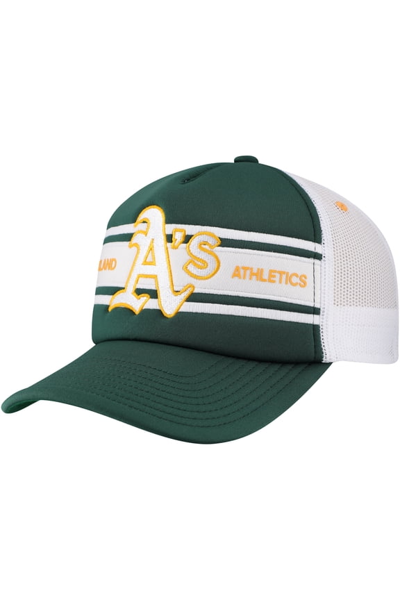Men's Green Oakland Athletics Sideline Trucker Adjustable Hat