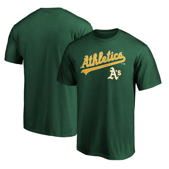 Men's Green Athletics Team Lock Up Wordmark T-Shirt